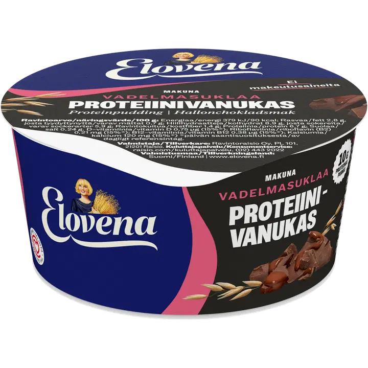 Elovena vaarikate ja šokolaadiga proteiinipuding 150 g
