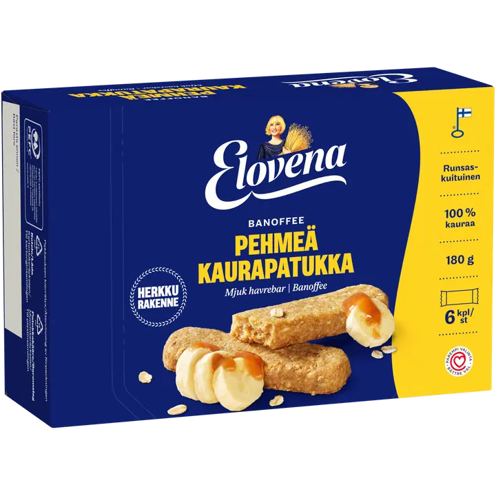 Elovena banoffee-koogi maitseline pehme kaerabatoon 180g