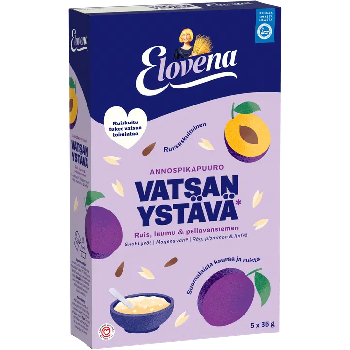 Elovena kõhusõbralik kiirpuder rukki, ploomi ja linaseemnetega 175 g