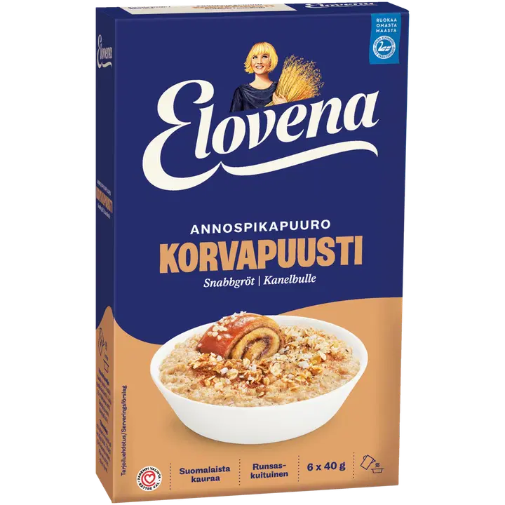 Elovena kaneelisaiamaitseline kiirpuder 6*40g