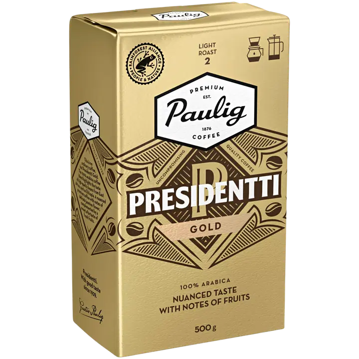 Paulig filtri- ja presskannukohv Presidentti Gold 500 g