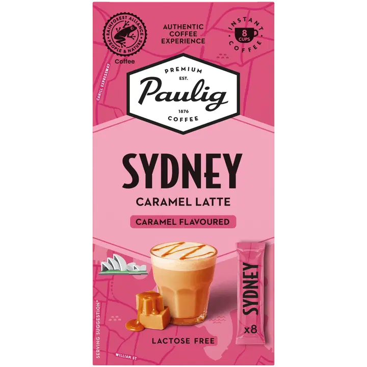 Paulig Sydney Caramel Latte kohvijook 8x16,5g