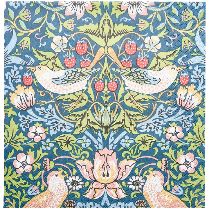 Salvrätik William Morris linnud maasikad 33cm