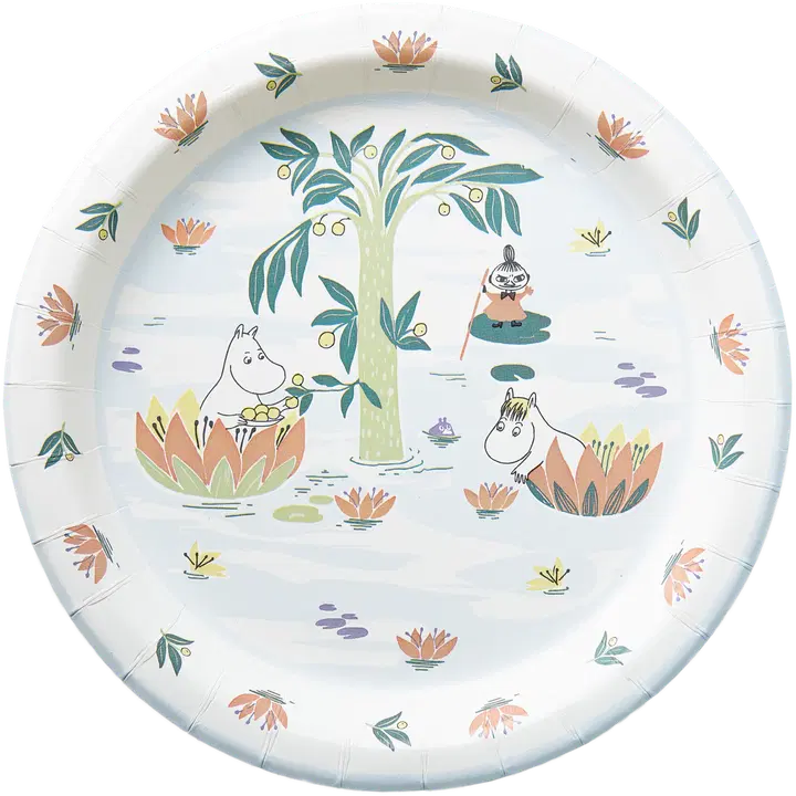 Moomin papptaldrik Muumi Lumme 22cm 10tk