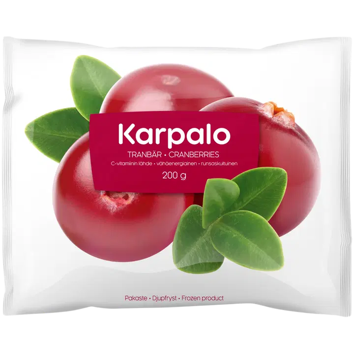 Pakkasmarja külmutatud jõhvikad 200 g