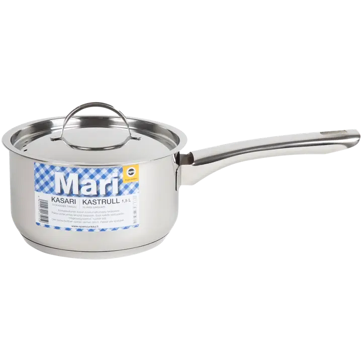 Kastrul Mari Steel 1,5 l kaanega, r/v teras