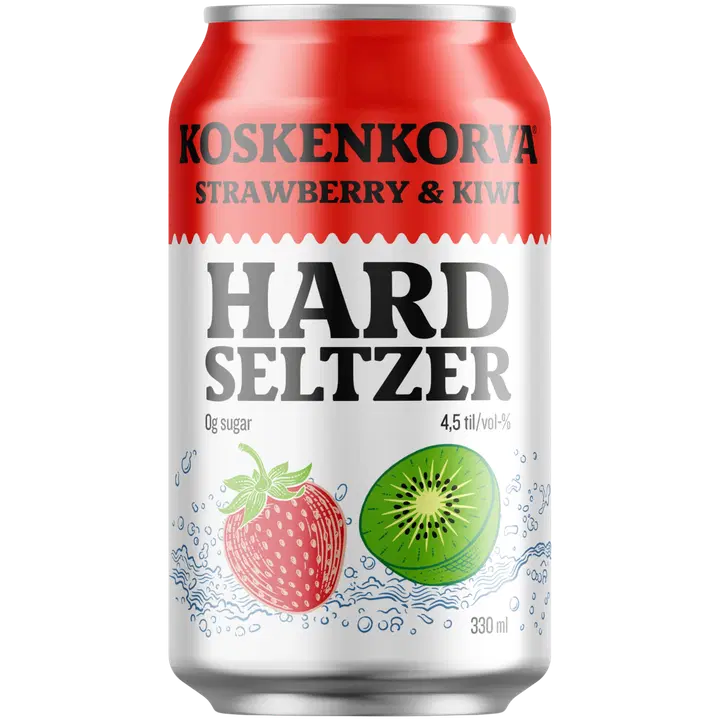 Koskenkorva Hard Seltzer Strawberry&Kiwi muu alkohoolne jook 4,5%vol 330 ml