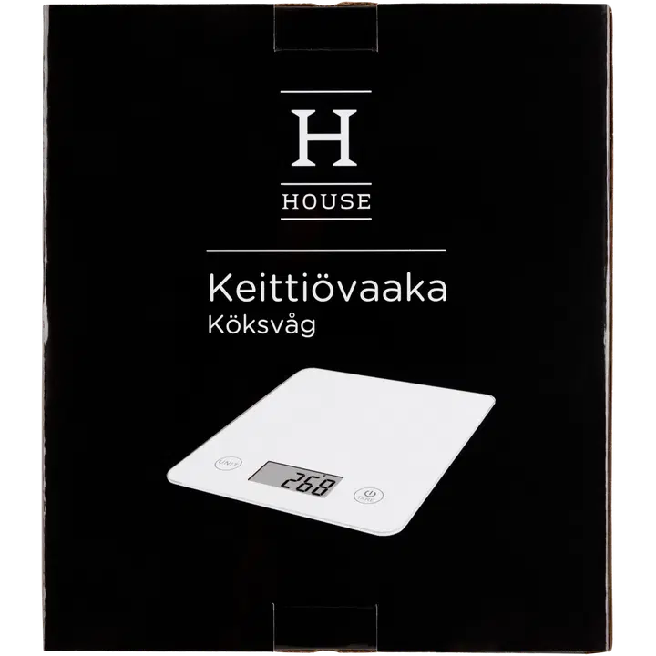 Digit.köögikaal 21,8x18,8x1,8 cm, valge ( ei siasalda patareid)