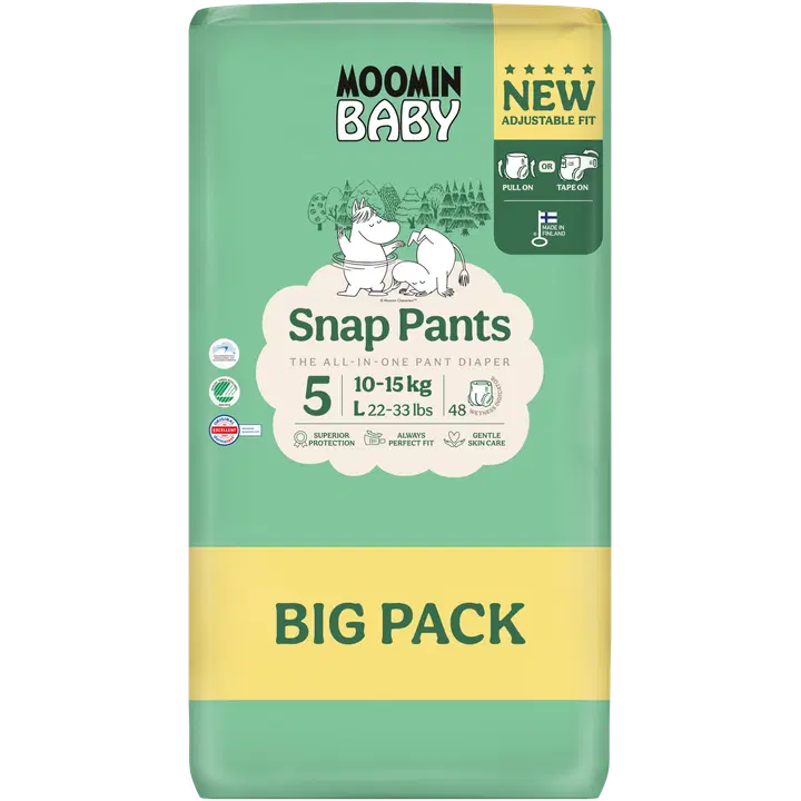 Moomin Baby Snap püksmähkmed S5, 10-15kg, 48 tk