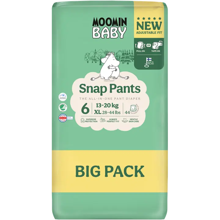 Moomin Baby Snap Pants püksmähkmed S6, 13-20 kg, 44 tk