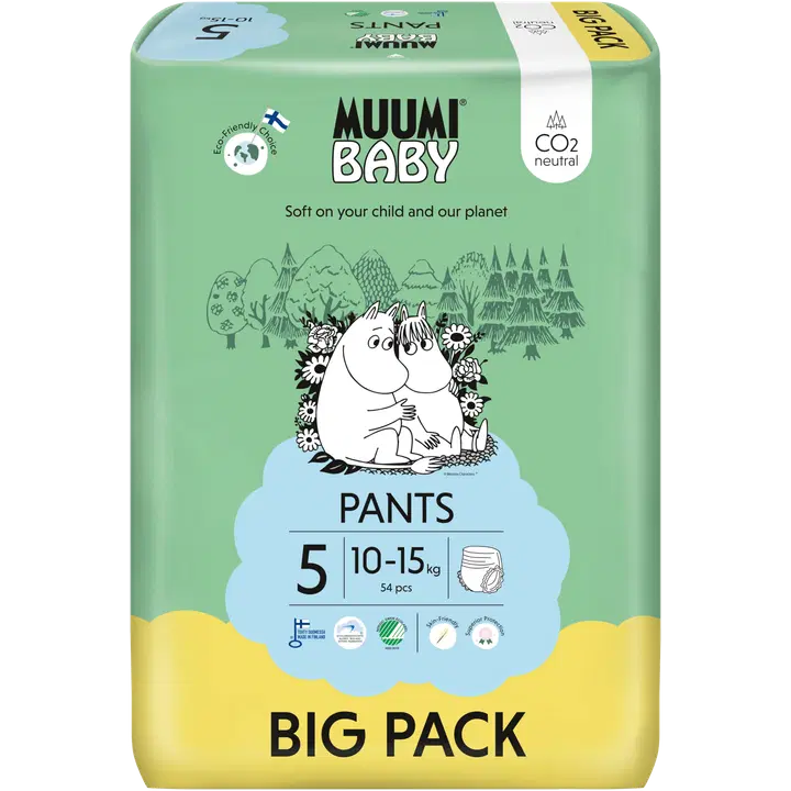 Muumi Walkers 5 püksmähe, 10-15kg, 54tk