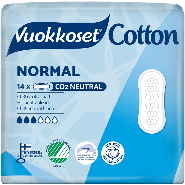 Vuokkoset Cotton Normal hügieeniside 14 tk