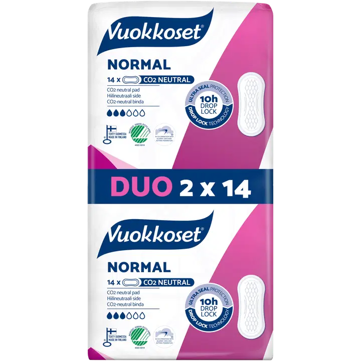 Vuokkoset Normal Duo hügieeniside 2x14 tk