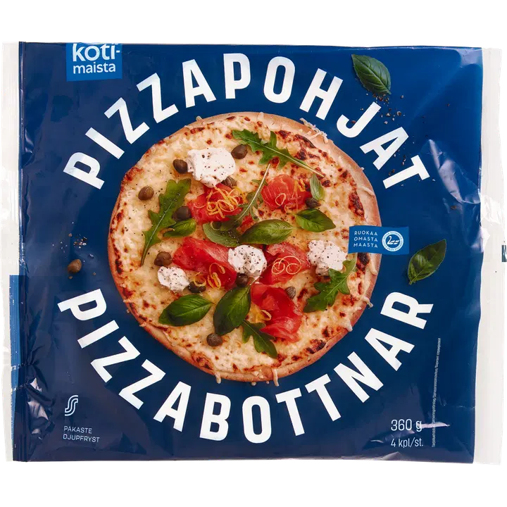 Kotimaista Pitsapõhjad 4 tk 360 g