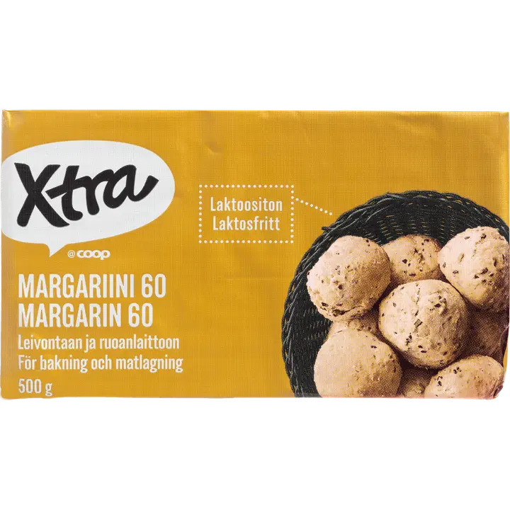 Xtra margariin 60%, 500 g