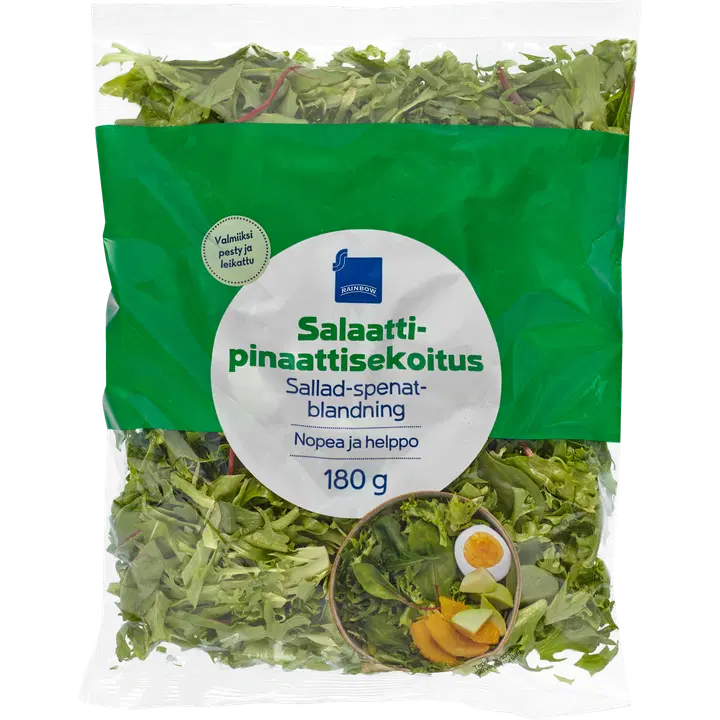 Rainbow Spinati salatisegu 180 g
