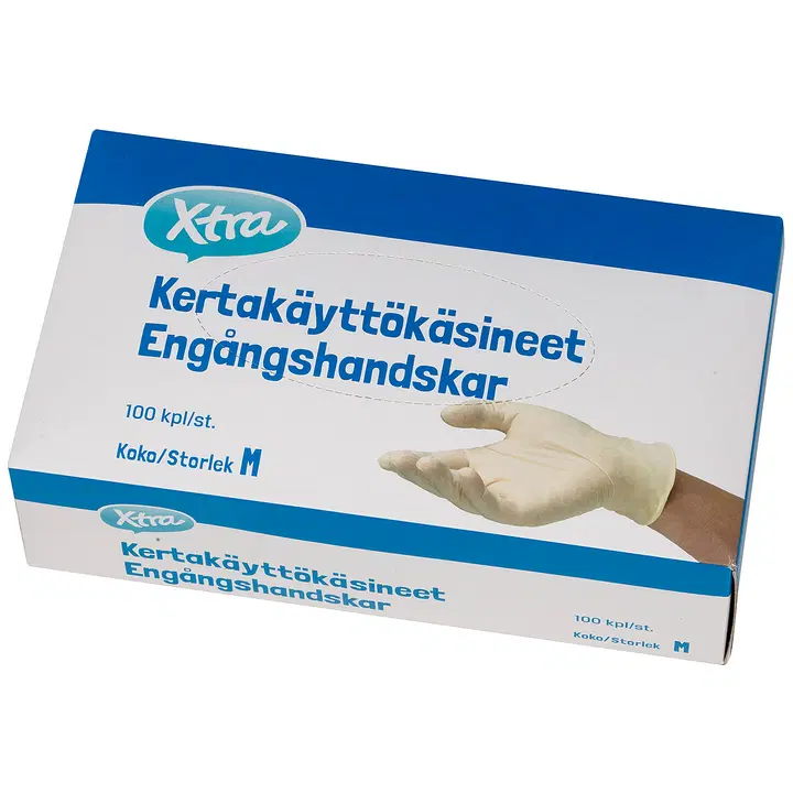 Xtra ühekordsed kummikindad 100tk lateks