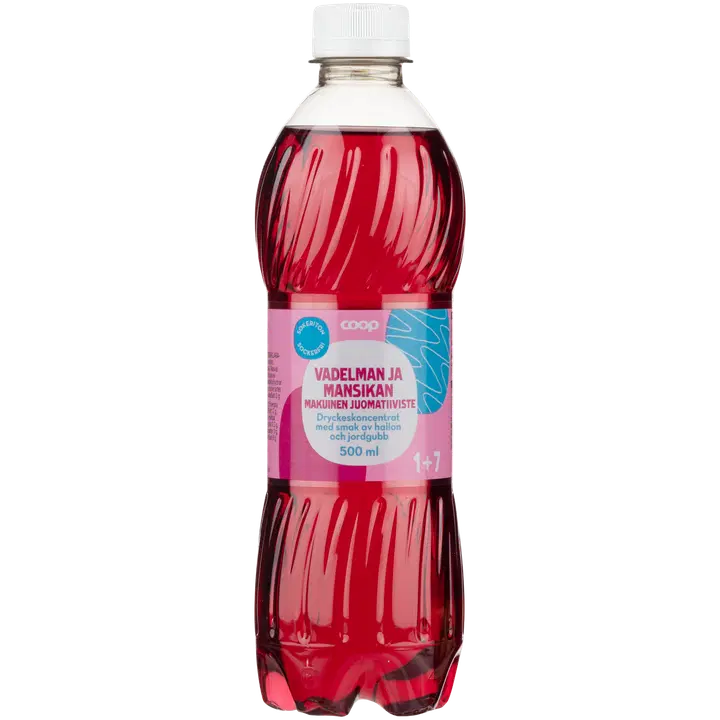 Rainbow vaarika-maasikamaitseline kontsentraat 1+7, 500 ml