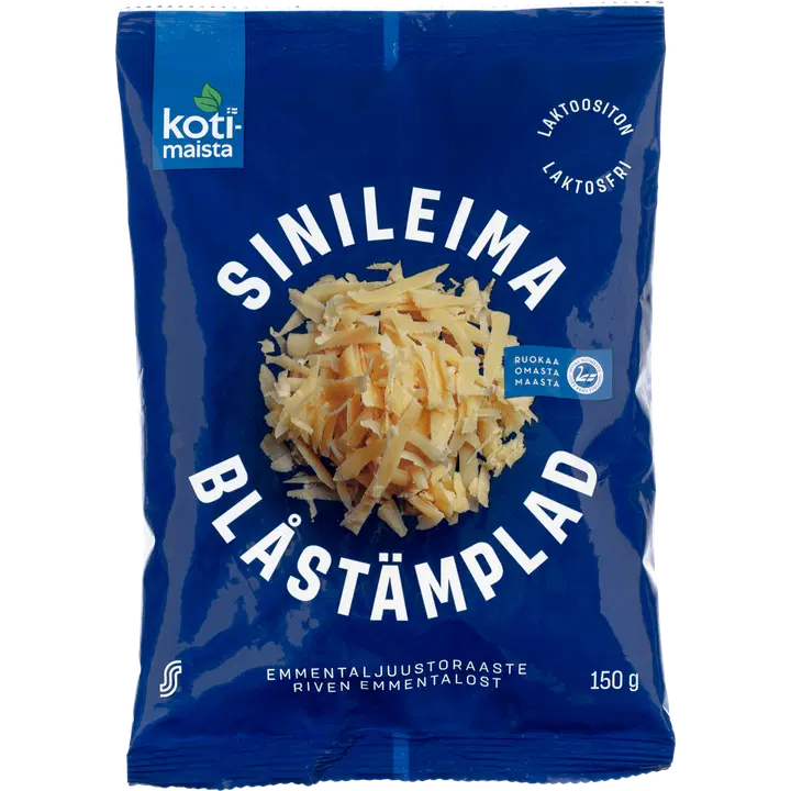 Kotimaista Blue Label riivitud Emmental juust, 150 g