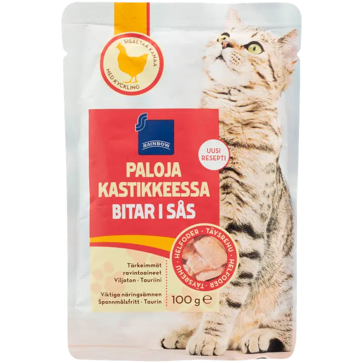 Rainbow konserv kassidele kanalihatükkidega 100 g