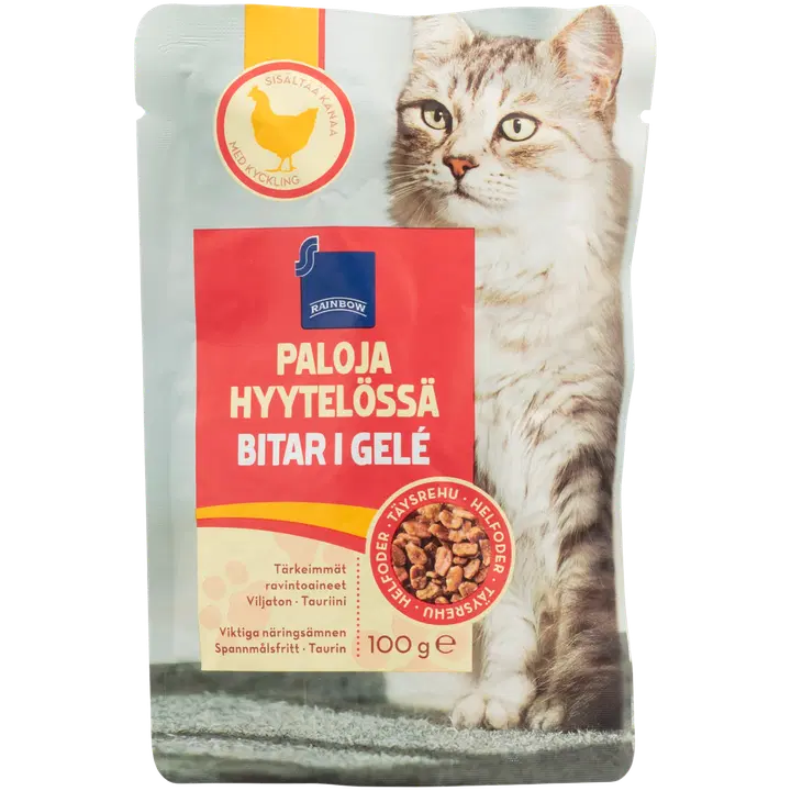 Rainbow täissööt kassidele kanaliha ja maksaga 100 g