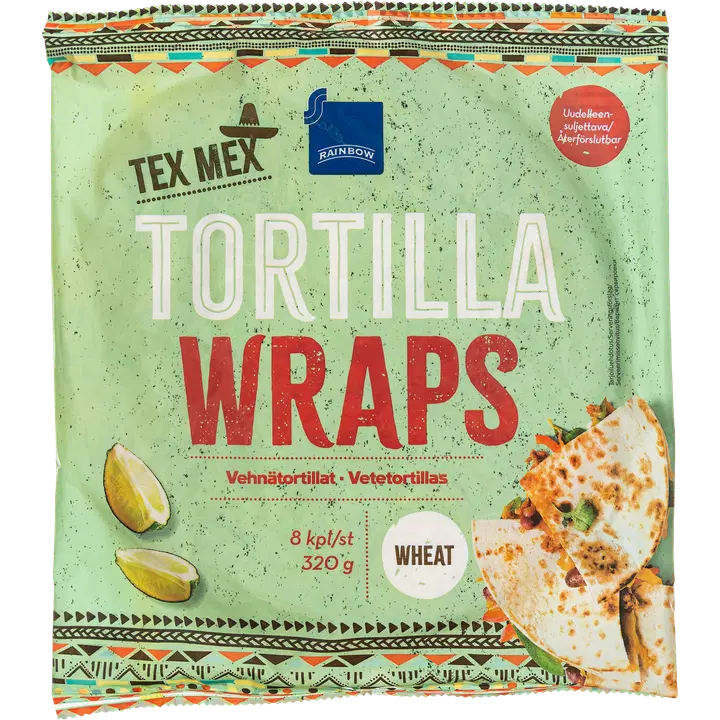 Rainbow tex mex tortilla wrapid 320 g 8 tk