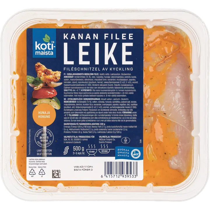 Kotimaista broilerifileelõigud meemarinaadis 500g