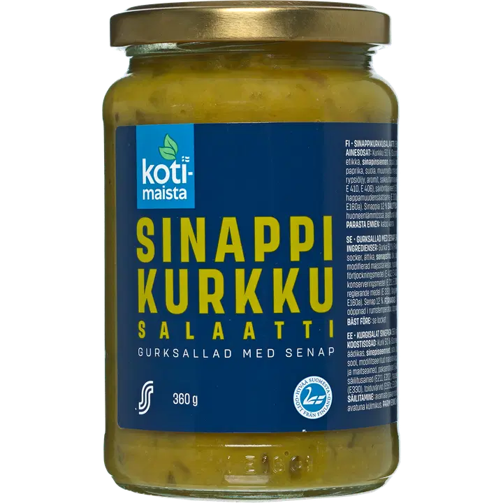 Kotimaista kurgisalat sinepiga, 360 g