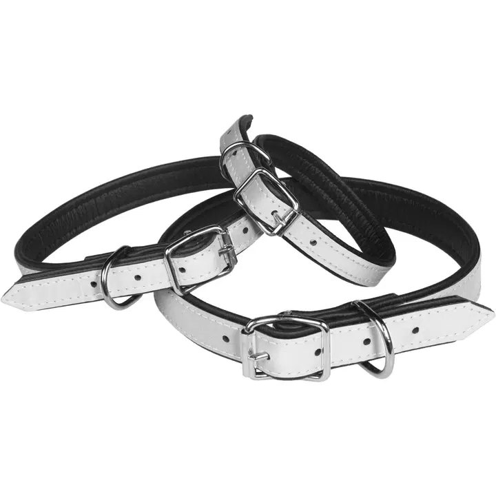 Pet First must nahast kaelarihm voodri ja helkuriga, 25 mm x 60 cm