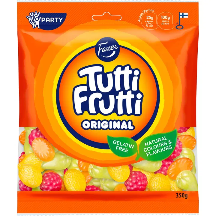 Fazer Tutti Frutti Original kummikommid 350 g