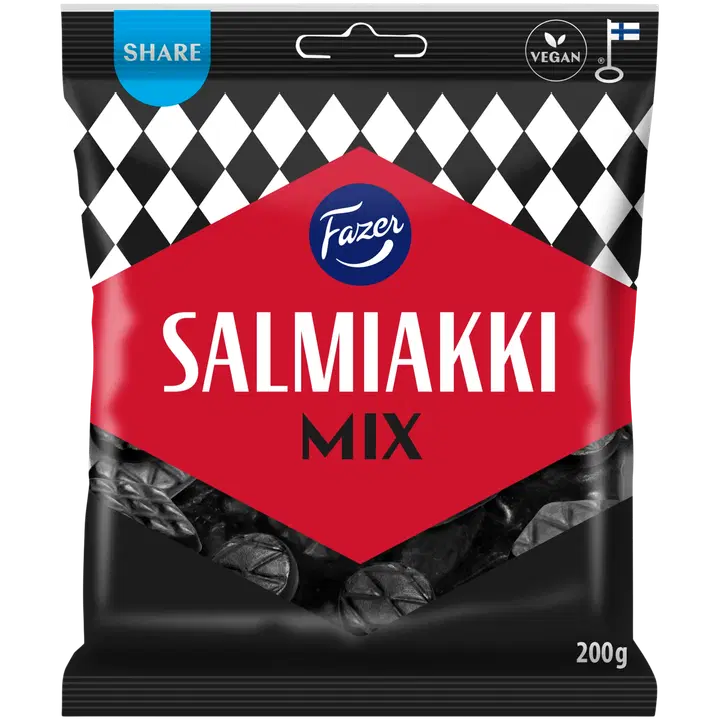 Fazer Salmiakki Mix kommipakk 200 g