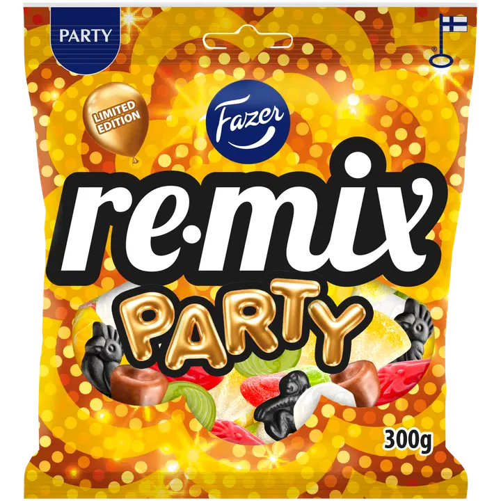 Fazer Remix Party mix kommikott 300g