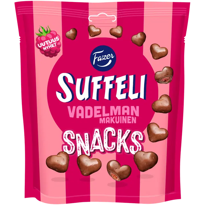 Fazer Suffeli Snacks Vaarika kommikott 140g