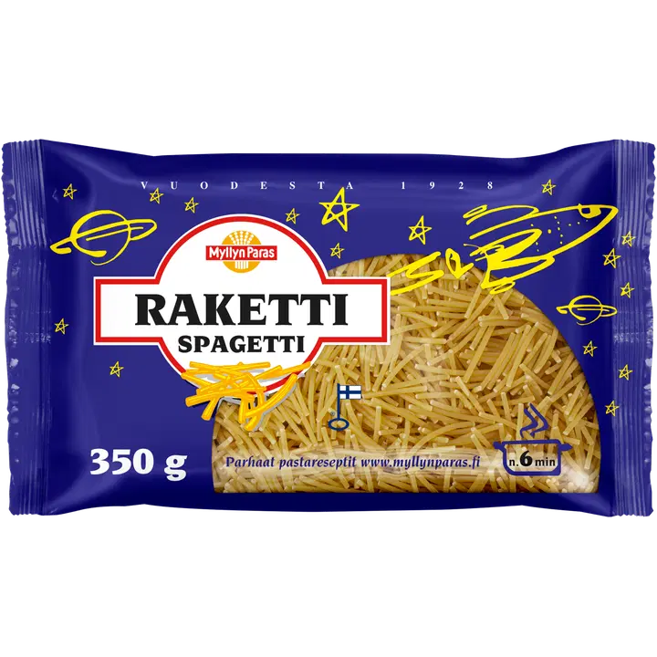 Myllyn Paras Raketti Spagetti lühikesed spagetid, 350 g