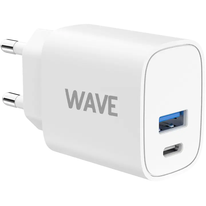 Kiirlaadija 18W 1xUSB type-C+1xUSB-A