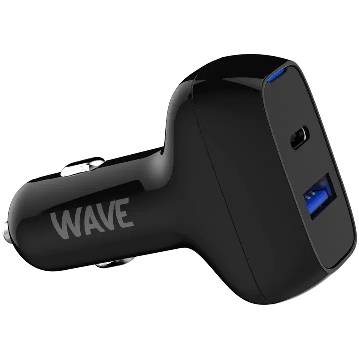 Kiirlaadija autosse 1xUSB Type-C+1xUSB-A