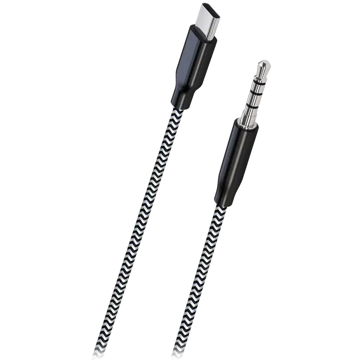 Audiokaabel USB-C - 3.5mm 1m punutud