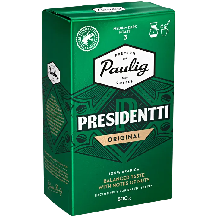 Paulig filtrikohv Presidentti keskmine röst 500 g