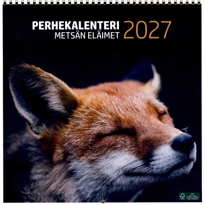 Perhekalenteri 2027 Metsän eläimet