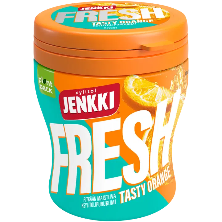 Jenkki Fresh apelsinimaitseline ksülitooliga närimiskumm, 70 g