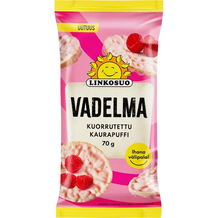 Linkosuo kaerakrõps vaarikamaitselise kattega 70g