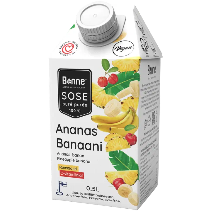 Bonne ananassi-banaanipüree 500ml