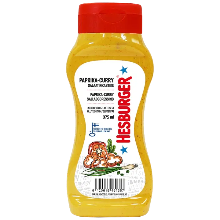 Hesburger salatikaste paprika ja karriga, 375 ml
