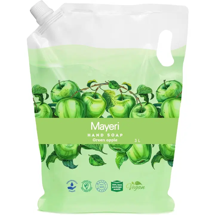 Mayeri vedelseep/täitepakk Green Apple 3l