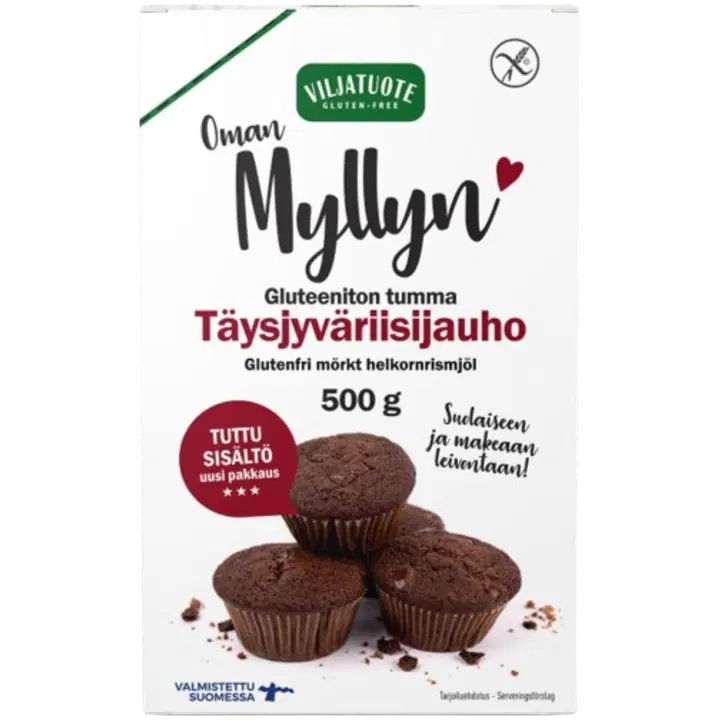 Viljatuote tume täisterariisijahu 500 g, gluteenivaba