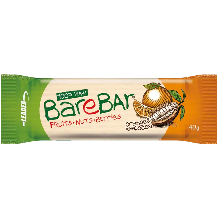 Barebar batoon apelsini-toorkakao, 40 g