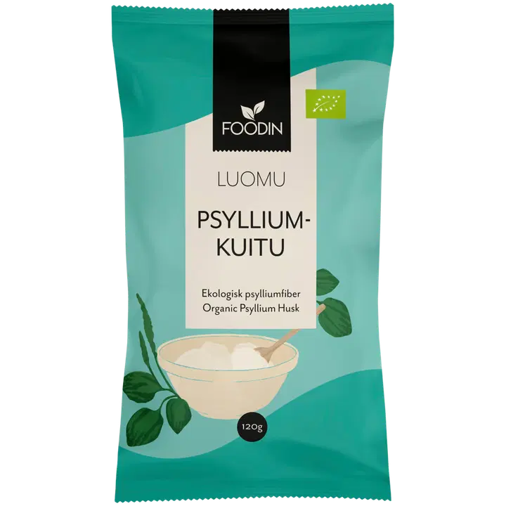 Foodin ökoloogilised teelehe seemnekestad (psüllium), 120 g