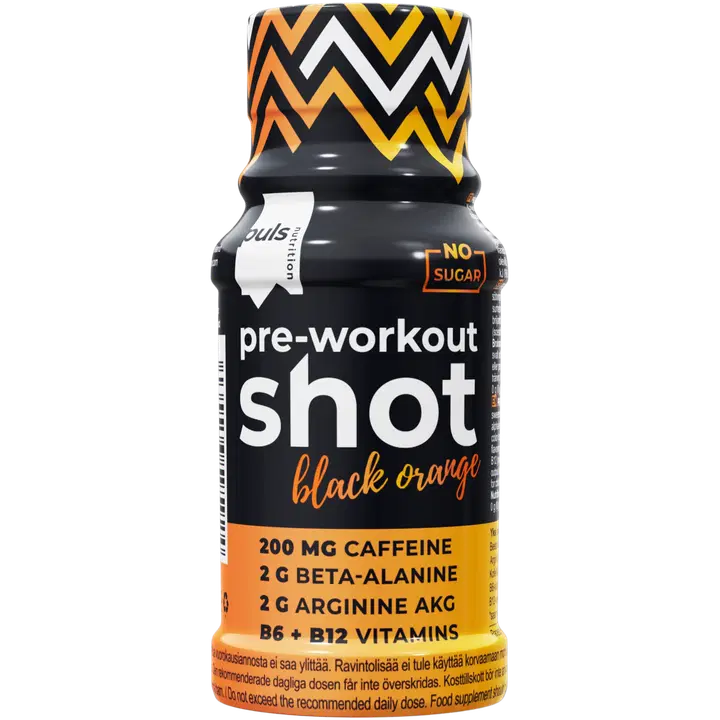 .PULS Pre-workout shot musta apelsiiniga 60ml