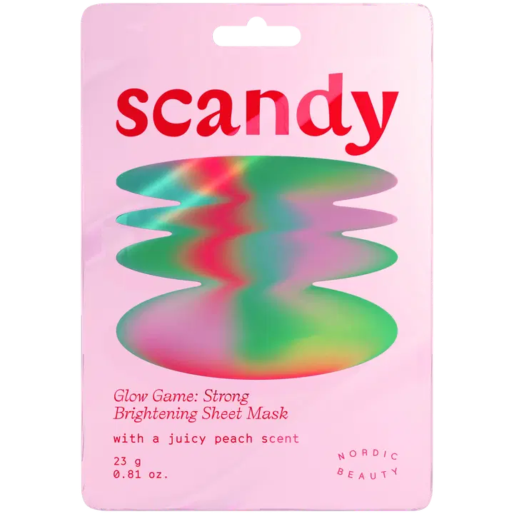 Scandy kangasmask Glow Game: strong sära andev virsik