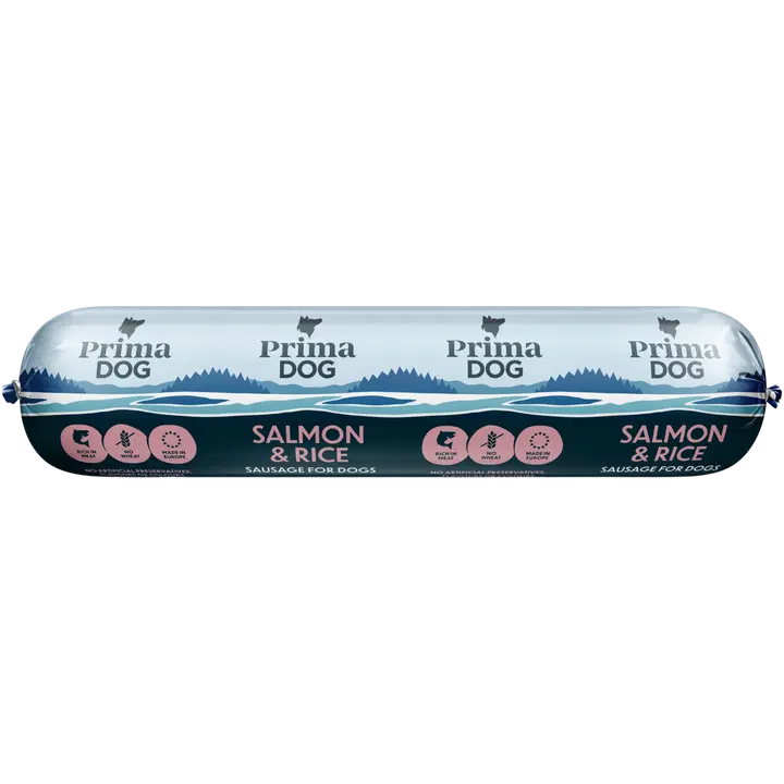 Prima Dog koeravorst lõhe ja riisiga 800g